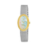 Guy Laroche Emma Quartz White Oval Dial Silver Tone Watch For Women GLWLG0001502