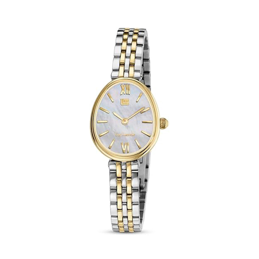 Guy Laroche Lauren Quartz White Mop Dial Two Tone Stainless Steel Watch For Women GLWLG0003903