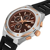 Guy Laroche Renaud Quartz Chronograph Brown Dial Rubber Strap Watch For Men GLWGM0003604 - Image 2