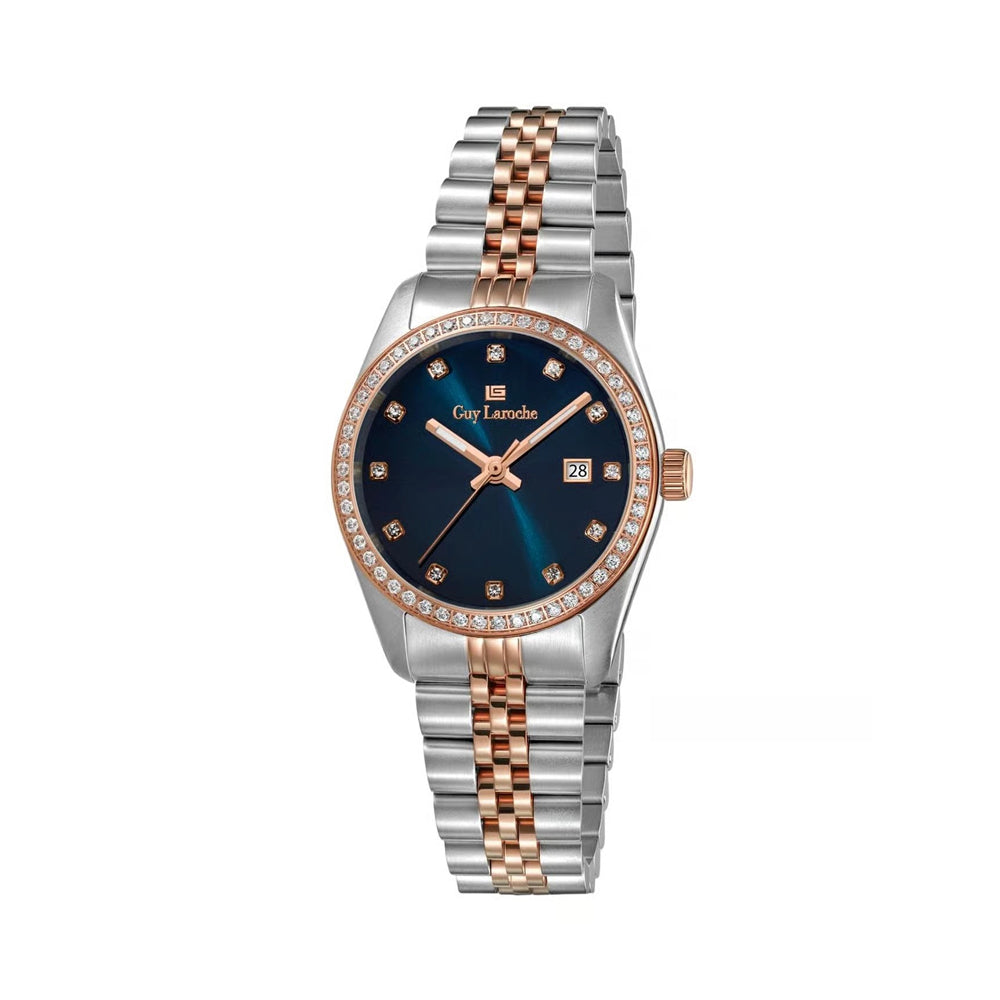 Guy Laroche Rosalie Quartz Blue Dial Two Tone Stainless Steel Watch For Women GLWLG0002807