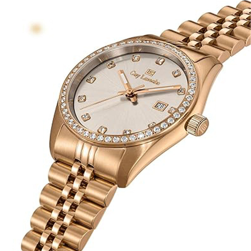 Guy Laroche Rosalie Quartz Silver Dial Rose Gold Tone Watch For Women GLWLG0002809 - Image 2