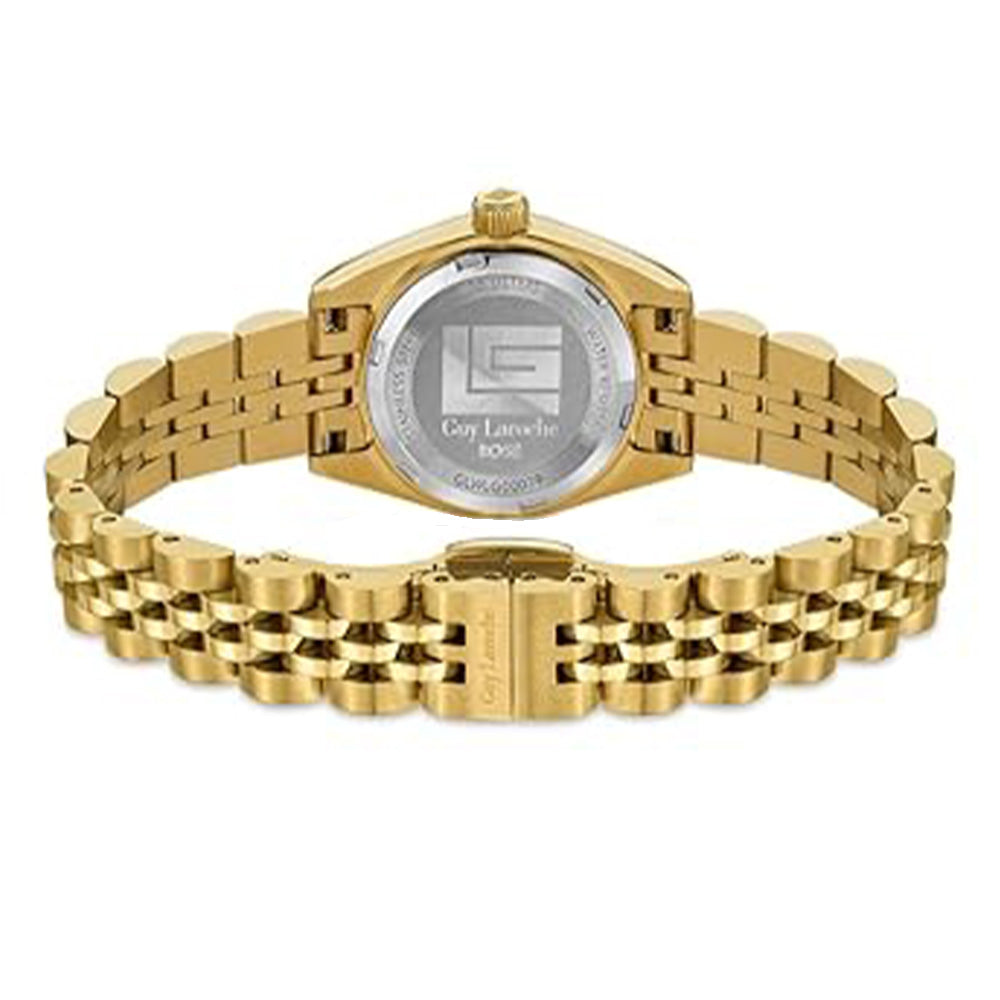 Guy Laroche Rose Quartz Green Dial Gold Tone Watch For Women GLWLG0001903 - Image 3
