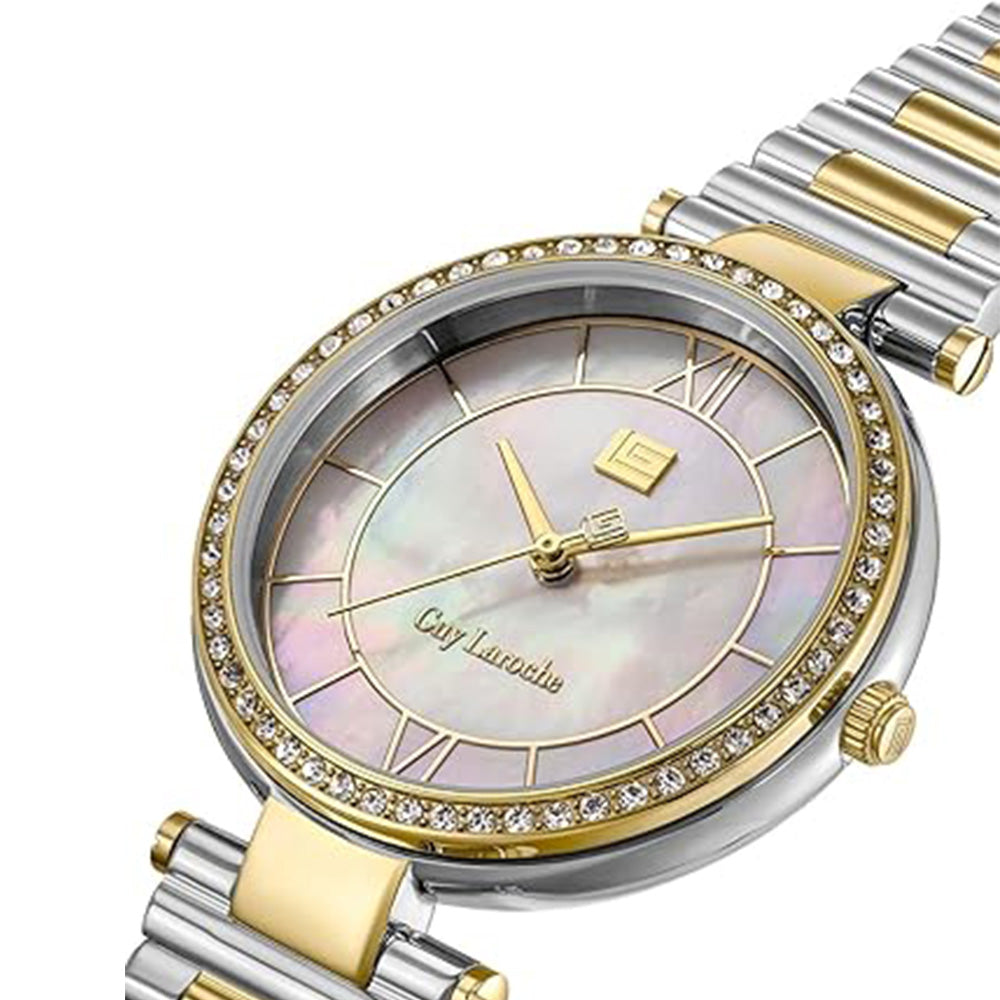 Guy Laroche Violette Quartz White Mop Dial Two Tone Stainless Steel Watch For Women GLWLG0004303 - Image 2