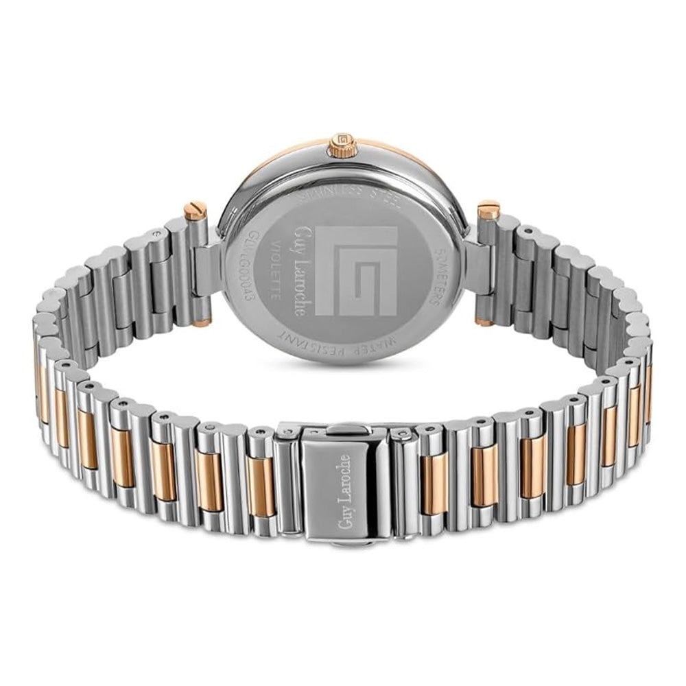 Guy Laroche Violette Quartz White Mop Dial Two Tone Stainless Steel Watch For Women GLWLG0004304 - Image 3