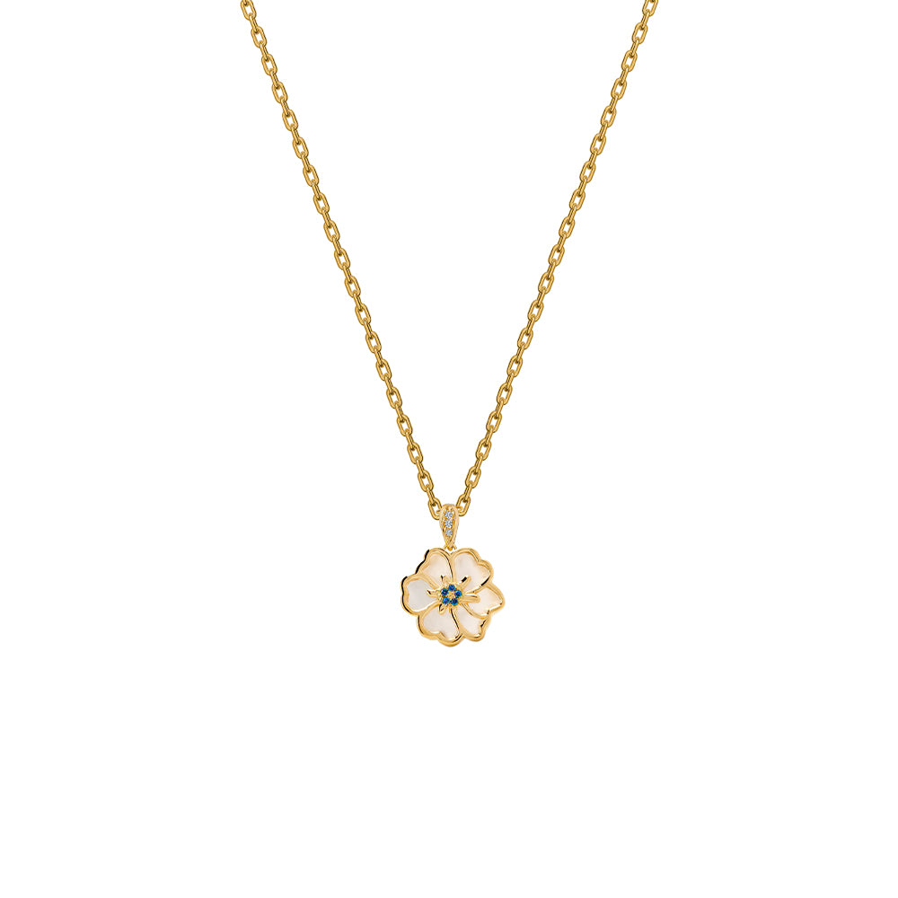 Juvenis Flower Design Pendant JLJ-CG21P0407S-BLU-SS-PND - Image 7