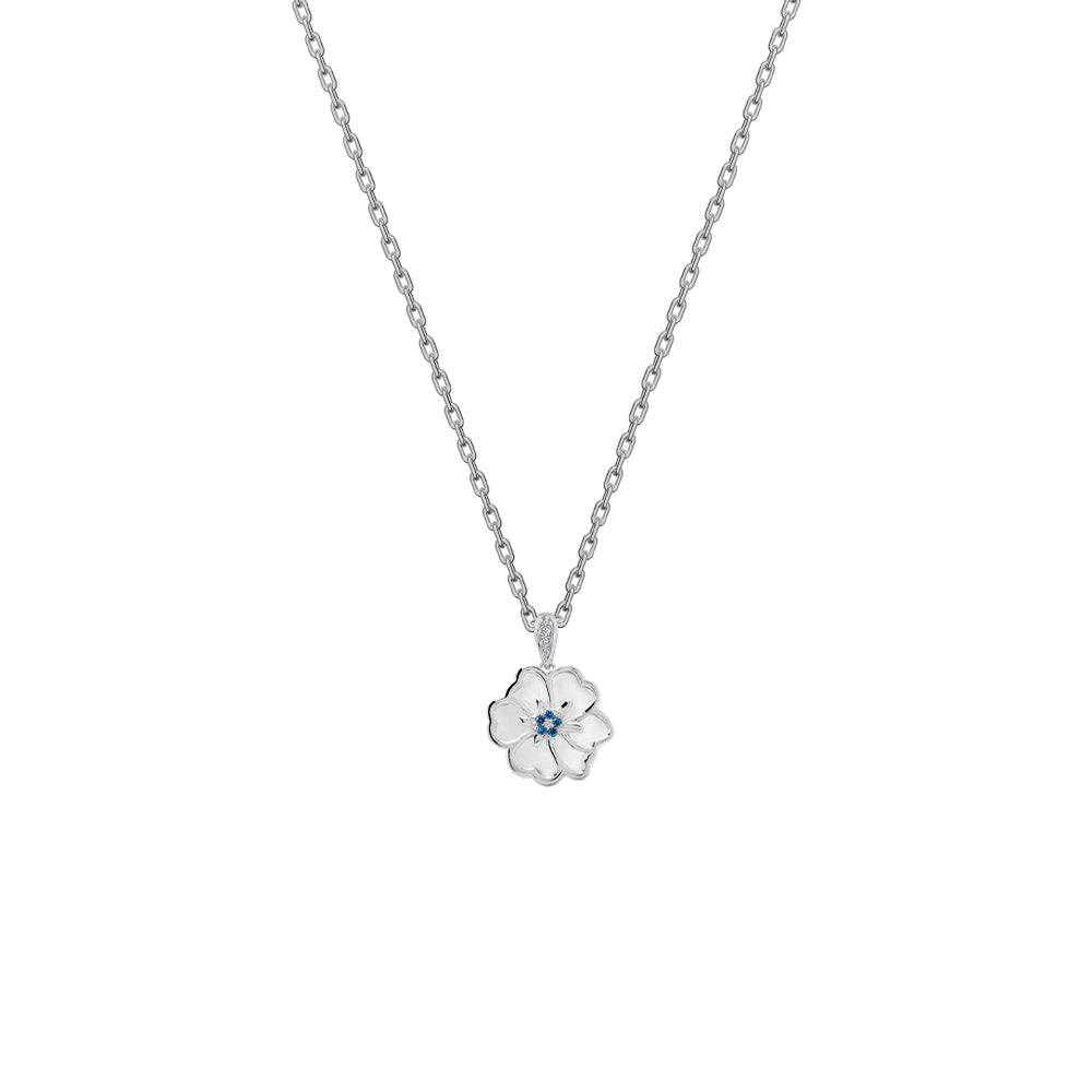 Juvenis Flower Design Pendant JLJ-CG21P0407S-BLU-SS-PND - Image 9