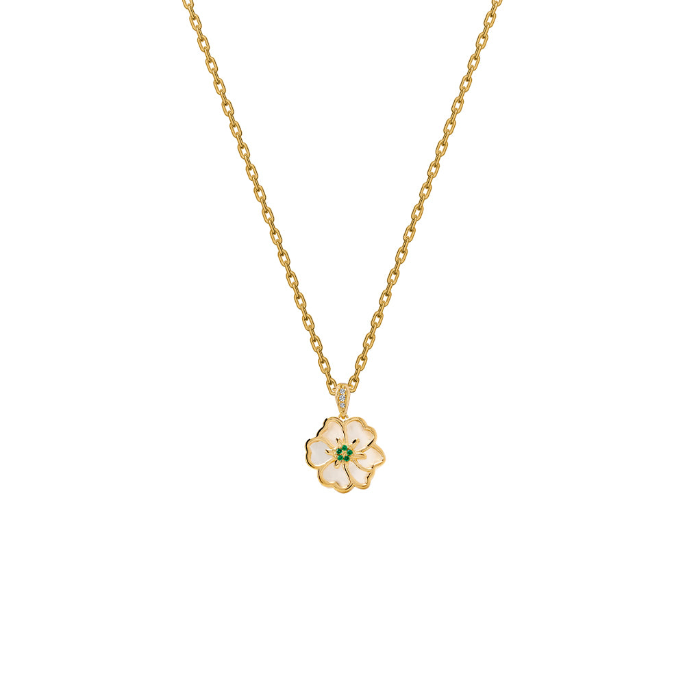 Juvenis Flower Design Pendant JLJ-CG21P0407S-BLU-SS-PND - Image 5