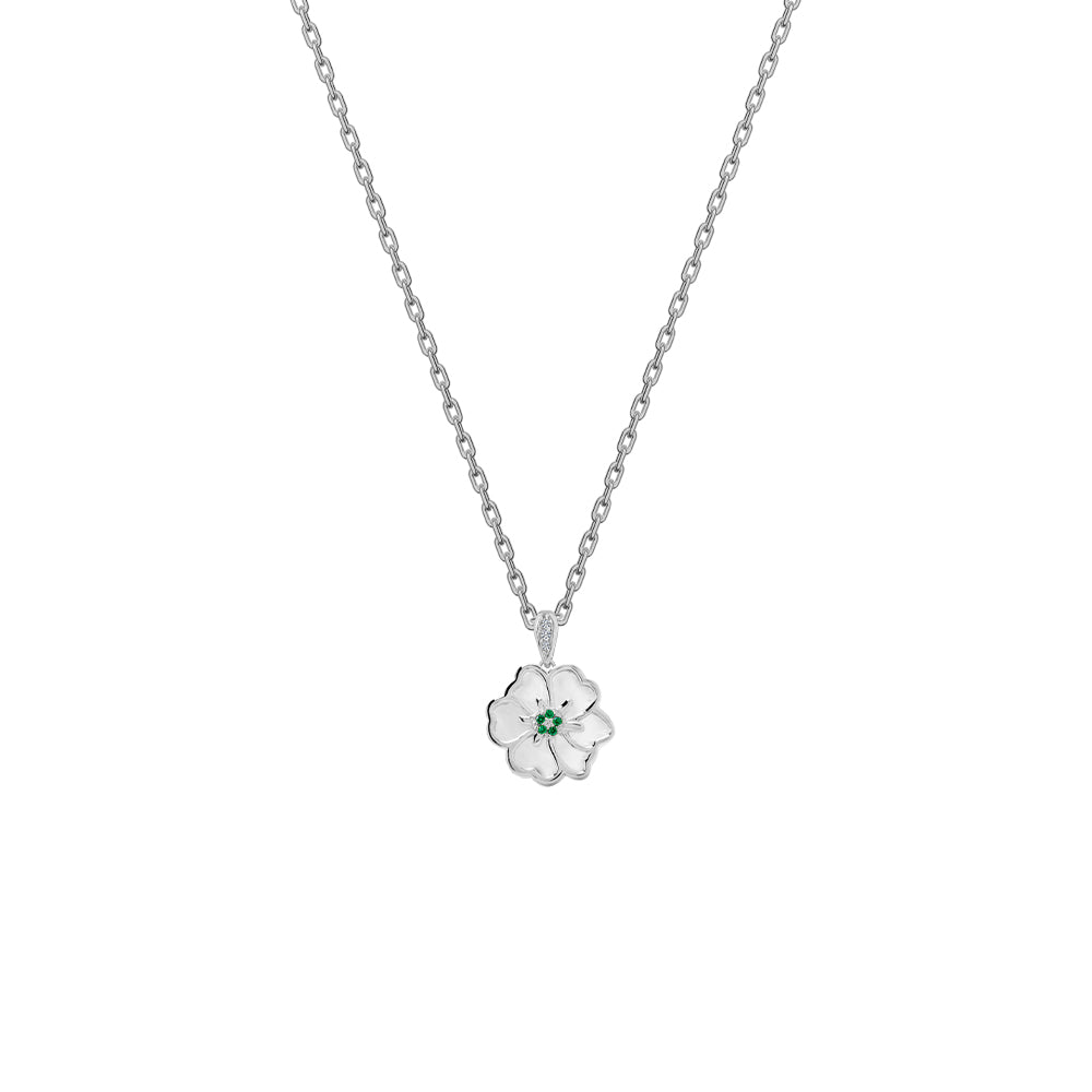 Juvenis Flower Design Pendant JLJ-CG21P0407S-BLU-SS-PND - Image 3
