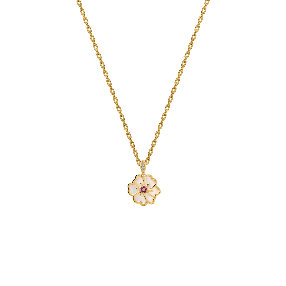 Juvenis Flower Design Pendant JLJ-CG21P0407S-BLU-SS-PND - Image 8