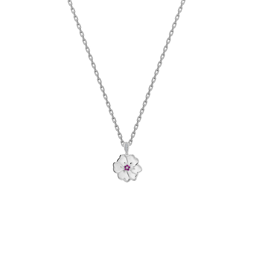 Juvenis Flower Design Pendant JLJ-CG21P0407S-BLU-SS-PND - Image 4