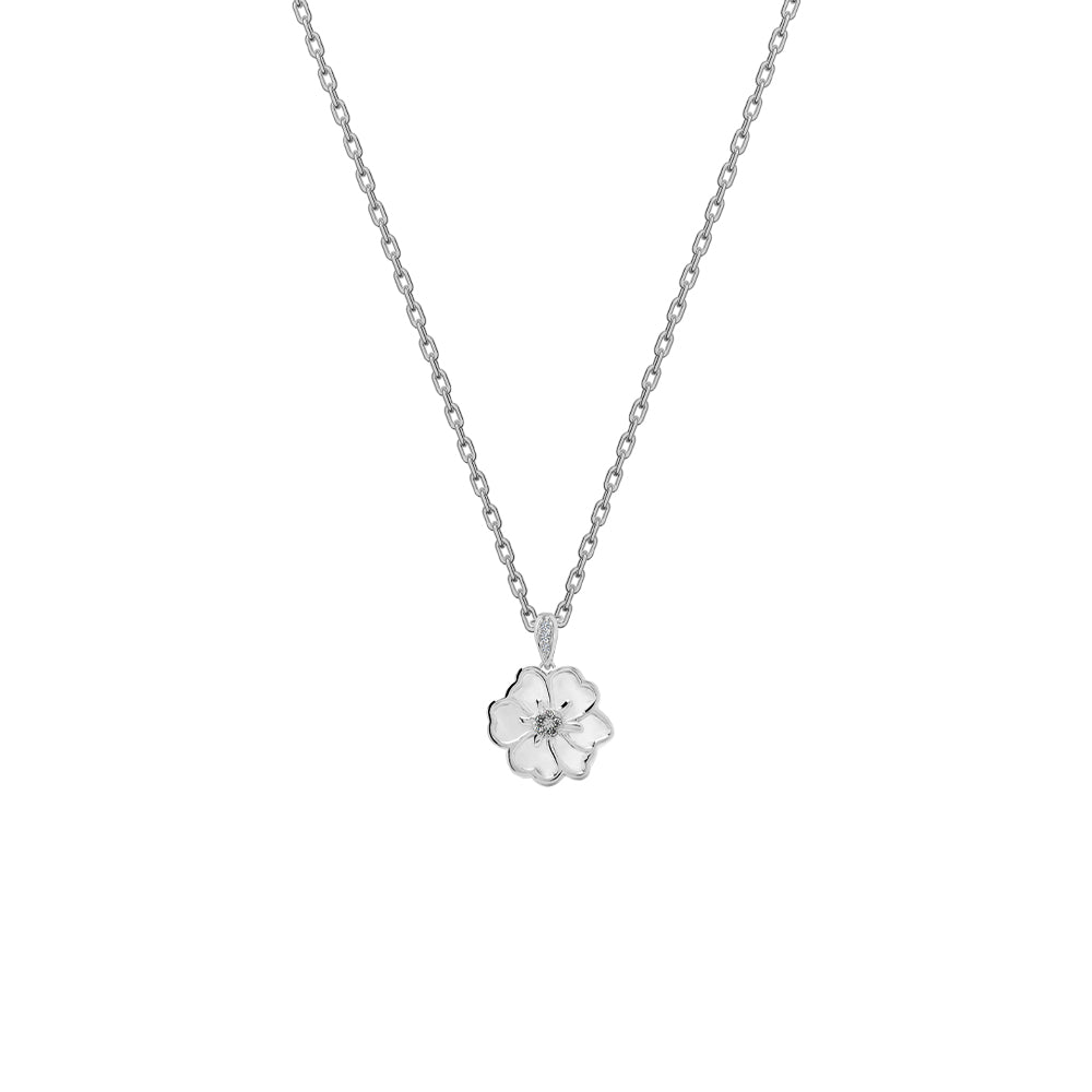 Juvenis Flower Design Pendant JLJ-CG21P0407S-BLU-SS-PND - Image 6