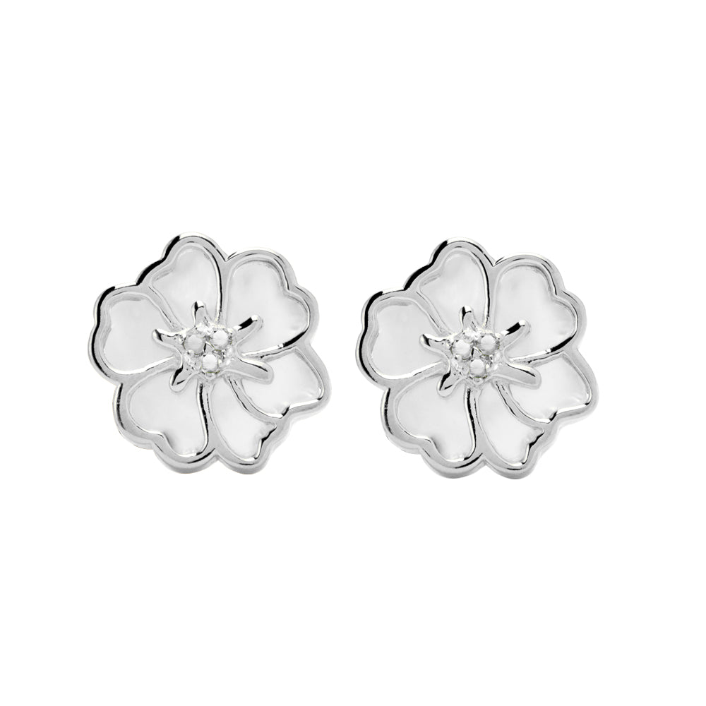 Juvenis Flower Earrings JLJ-CG21E0408S-BLU-SS-ER - Image 2