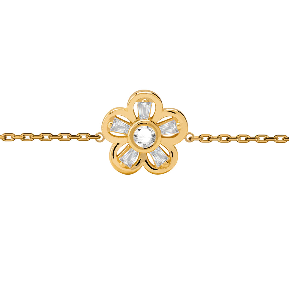 Juvenis Flower Shaped Bracelet JLJ-AS21B0931S-SS-BR - Image 4