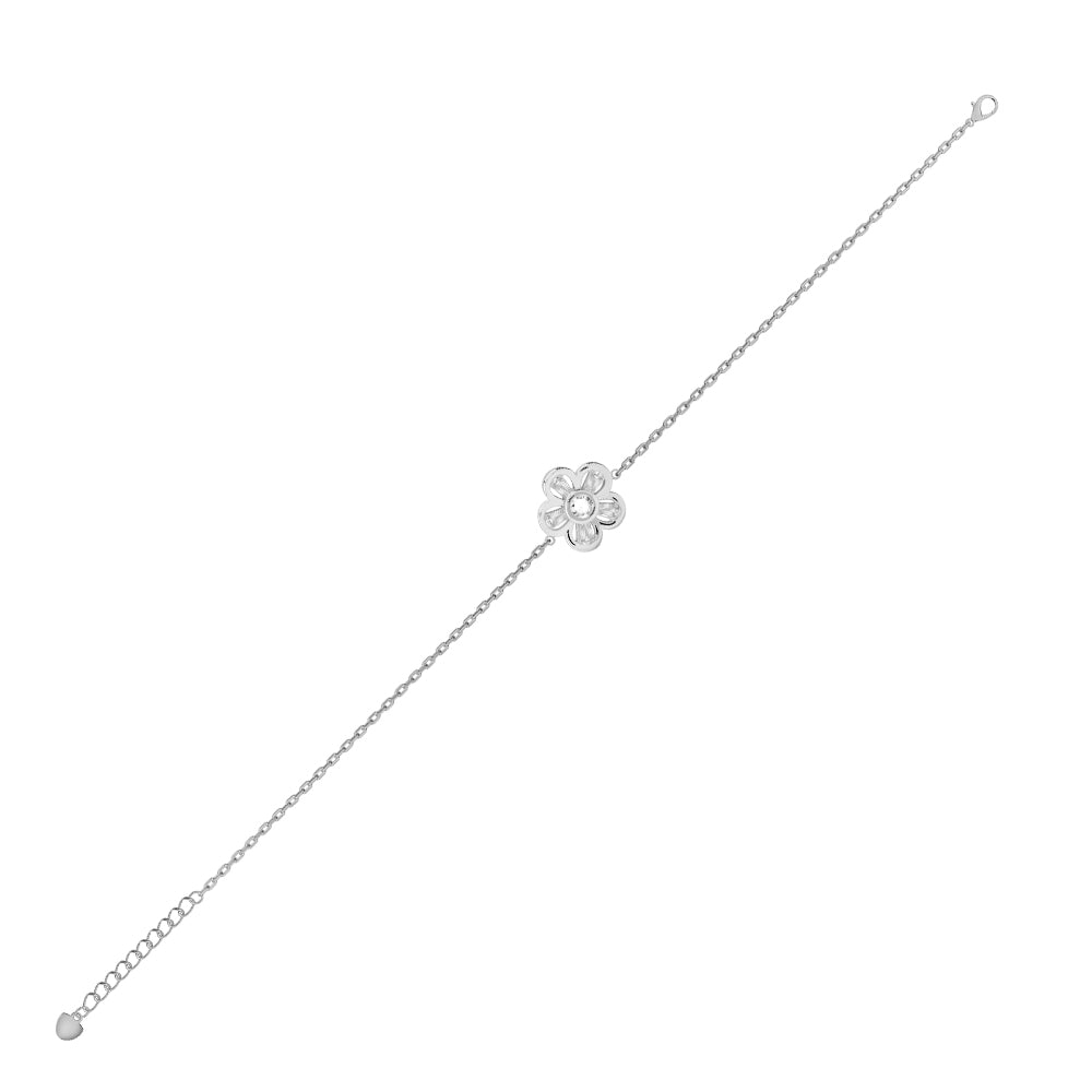 Juvenis Flower Shaped Bracelet JLJ-AS21B0931S-SS-BR