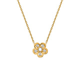 Juvenis Flower Shaped Necklace JLJ-AS21N0930S-SS-NL