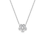 Juvenis Flower Shaped Necklace JLJ-AS21N0930S-SS-NL - Image 2