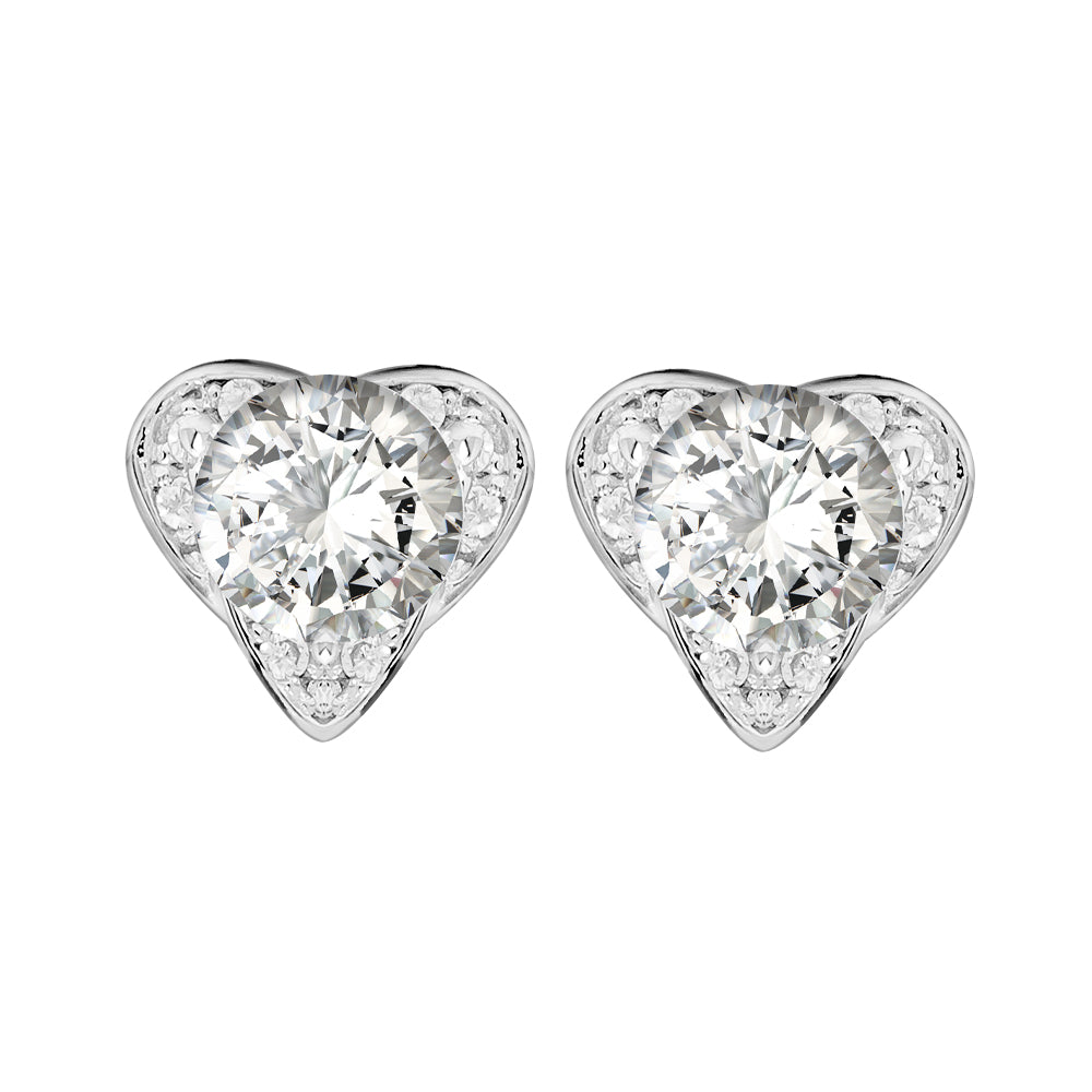 Juvenis Heart-Shapped Earrings JLJ-AS21E1007S-SS-ER