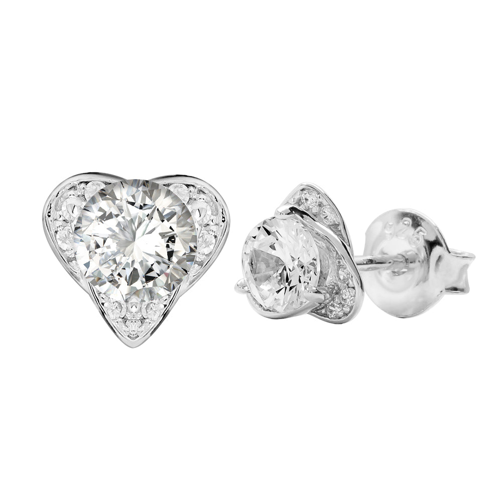 Juvenis Heart-Shapped Earrings JLJ-AS21E1007S-SS-ER - Image 3
