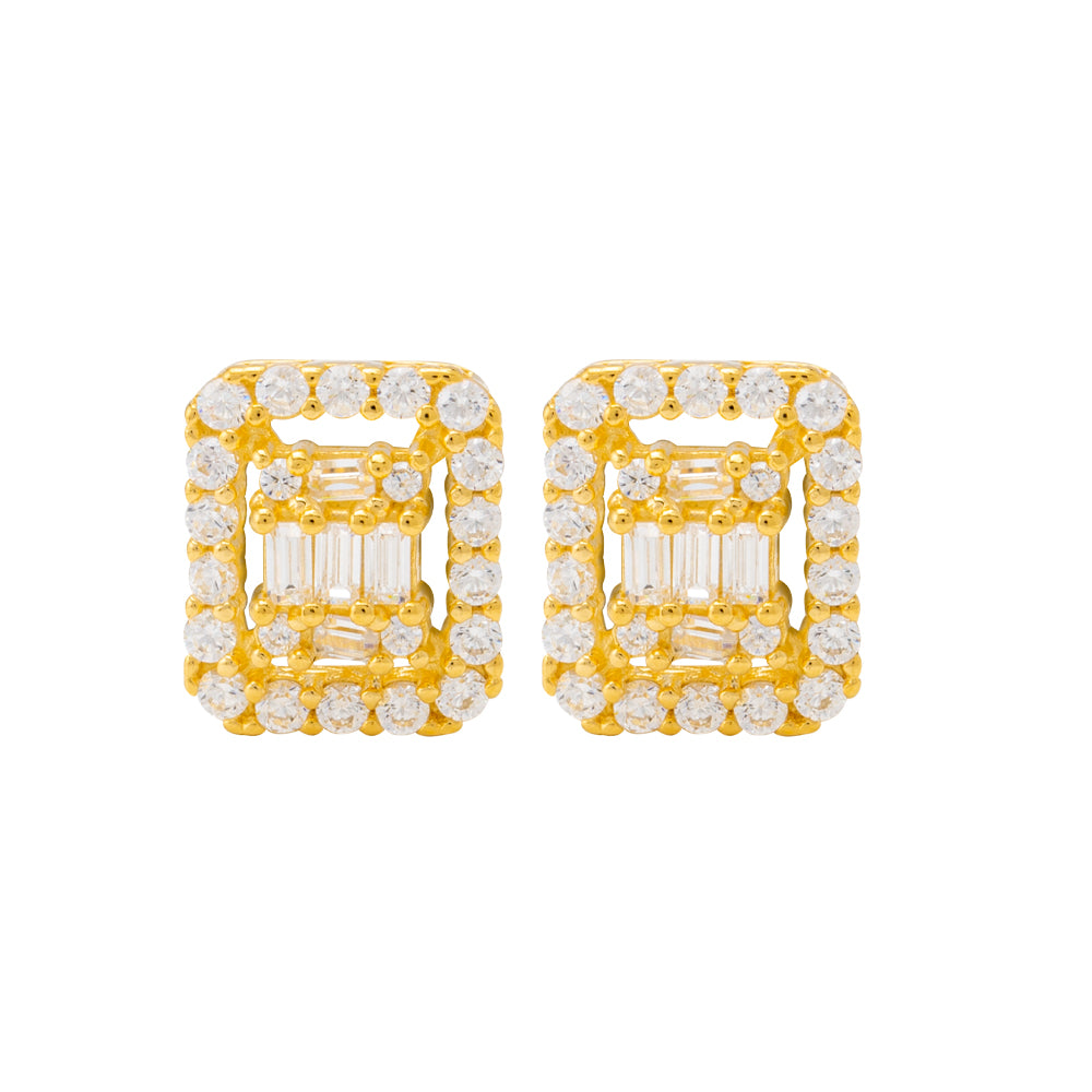 Juvenis Rectangle Earrings JLJ-CG21E0944S-SS-ER
