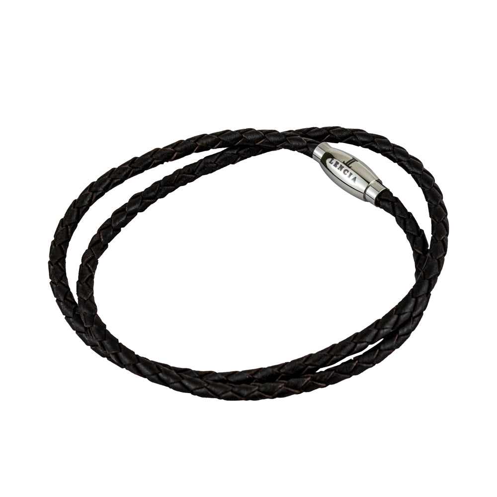 Lencia Men Black Bracelet-LMB-190902B - Image 2