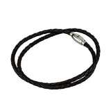 Lencia Men Black Bracelet-LMB-190902B - Image 2