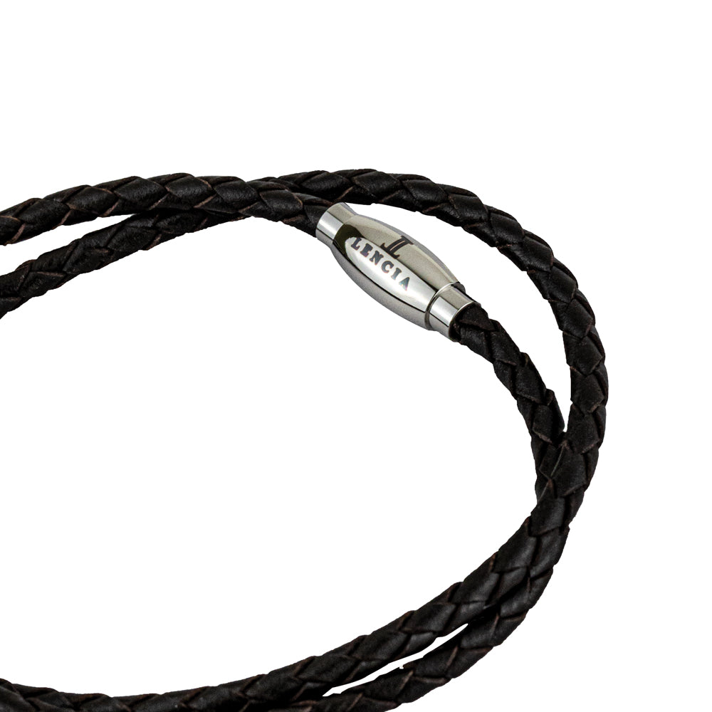 Lencia Men Black Bracelet-LMB-190902B - Image 4