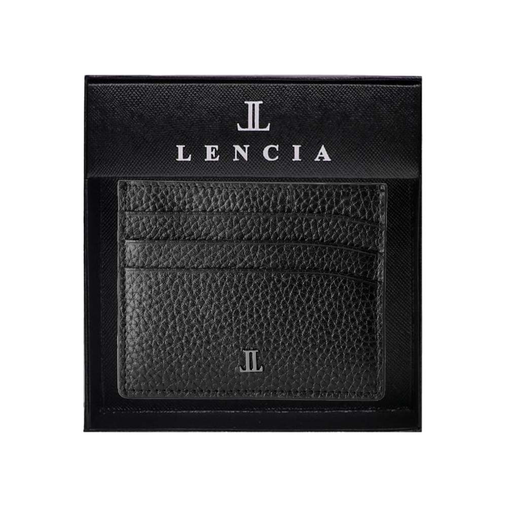 Lencia RFID Protected Floater DD Pattern Leather Card Holder LMWC-16668FDD - Image 10