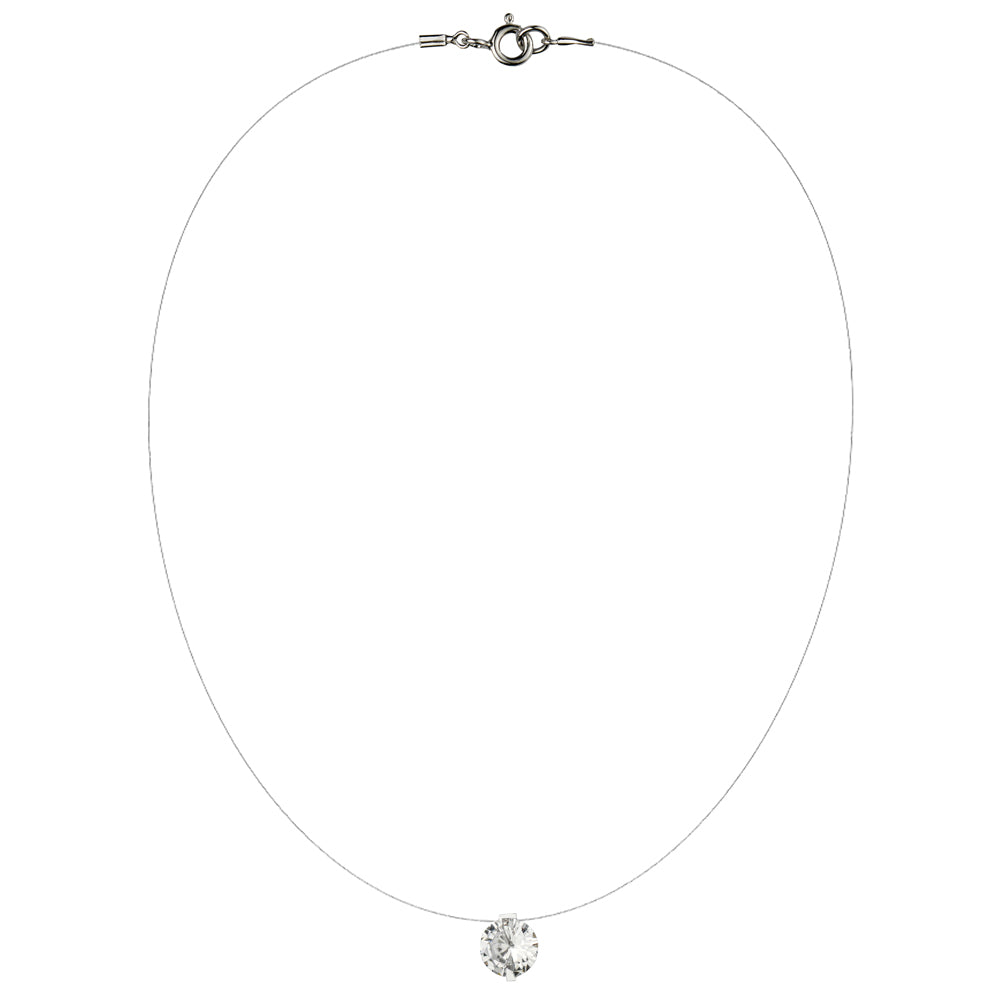 Lencia White Cubic Zirconia Crystal Necklace - Image 4