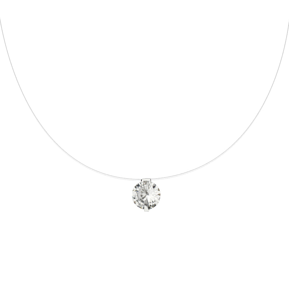 Lencia White Cubic Zirconia Crystal Necklace - Image 9