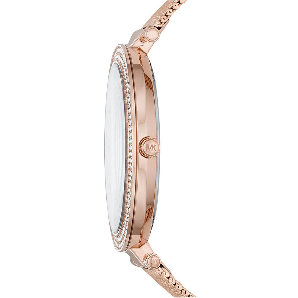 Michael Kors Darci Three-Hand Rose Gold Crystal Watch - Image 3