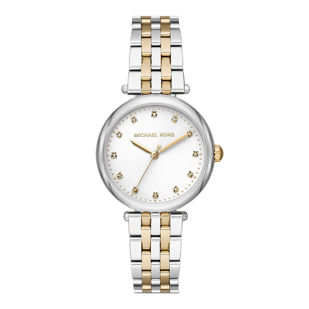 Michael Kors Diamond Darci Three-Hand Two-Tone Stainless Steel Watch