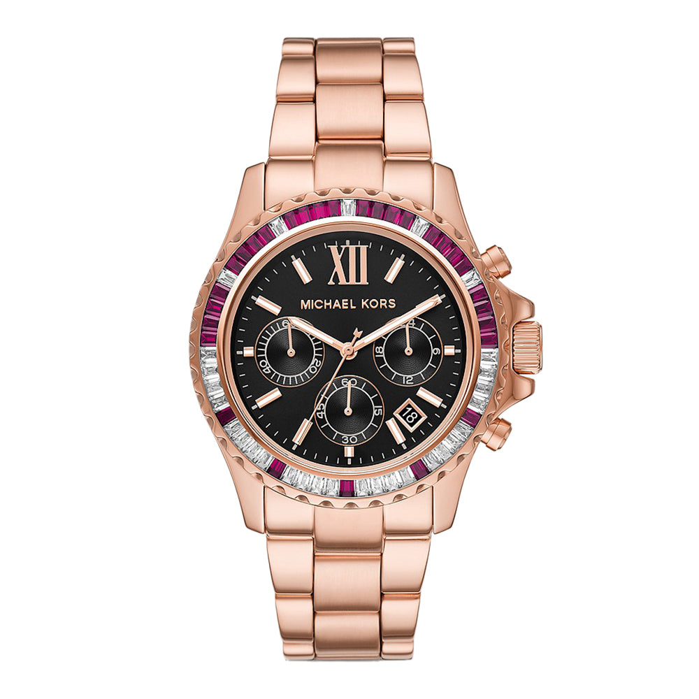 Michael Kors Everest Chronograph Rose Gold-Tone Stainless Steel Watch - Image 3