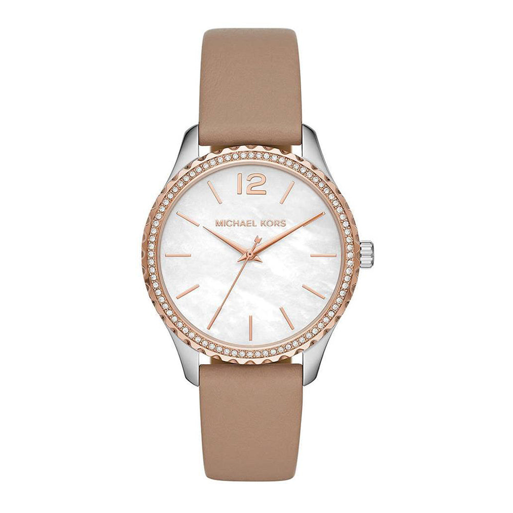 Michael Kors Layton Three-Hand Rose Gold-Tone Stainless Steel Watch