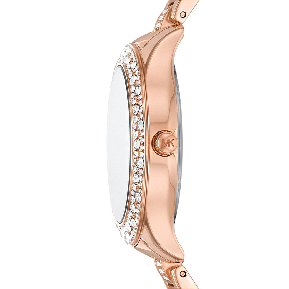 Michael Kors Liliane Three-Hand Rose Gold-Tone Stainless Steel Watch - Image 5