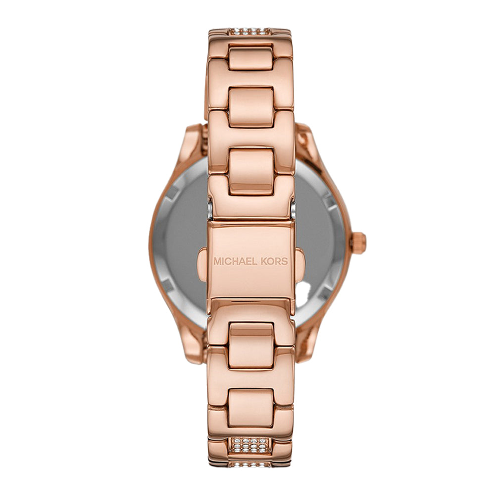 Michael Kors Liliane Three-Hand Rose Gold-Tone Stainless Steel Watch - Image 9