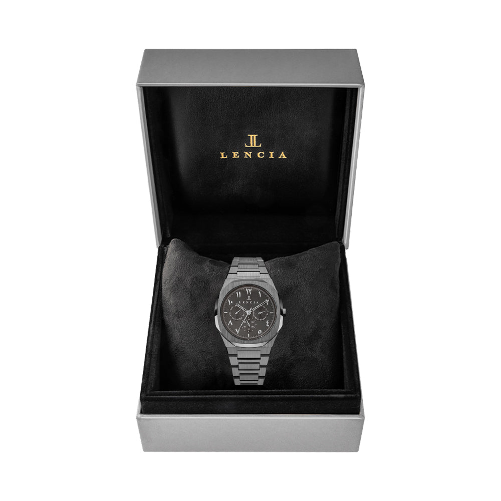 Lencia Men's Stainless Steel Chronograph Watch LC1015K1 - Image 8