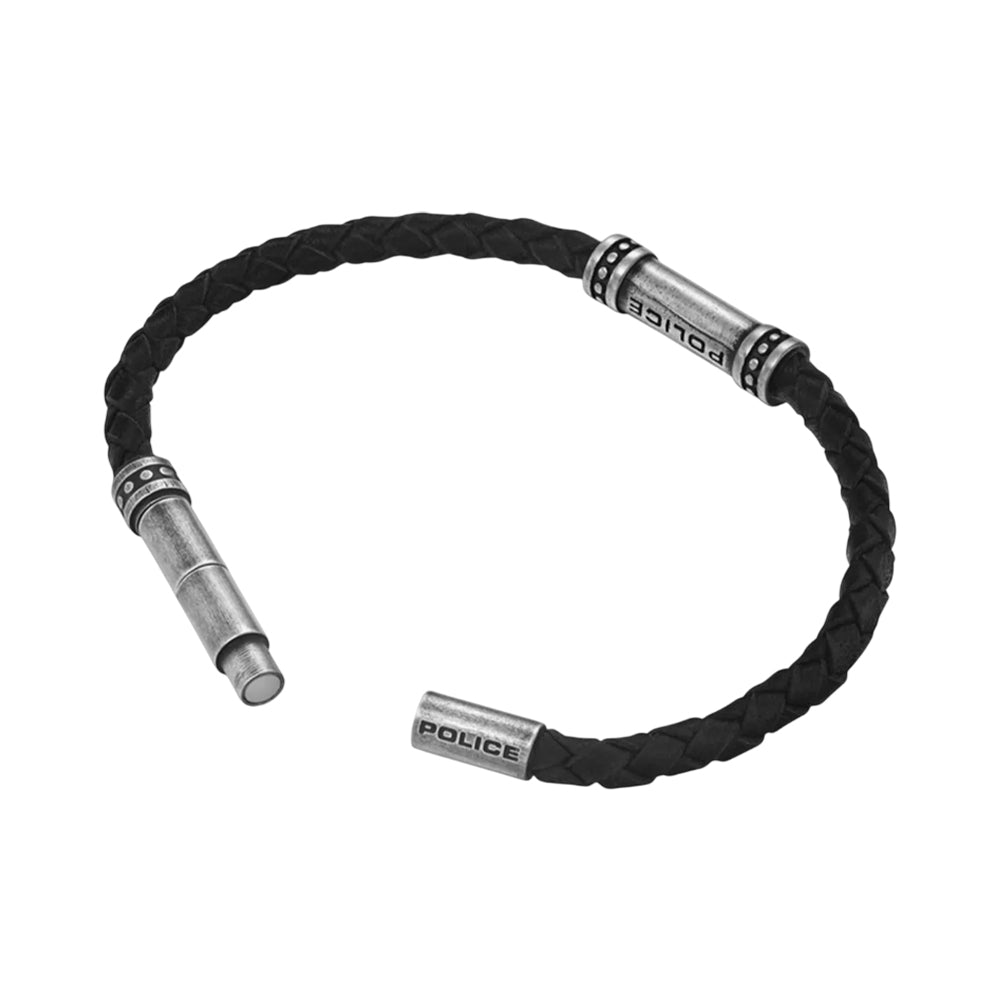 Police Barrell Black Silver Stainless Steel Bracelet for Men PEAGB0035003 - Image 3