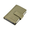 Police Boumous Olive Green Leather & Alloy Men's Automatic Card Case - PELGD2206910