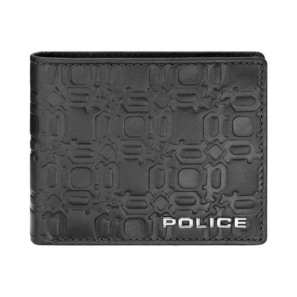Police Dario Black Genuine Leather Wallet 6 Card Slots - PELGW2204601