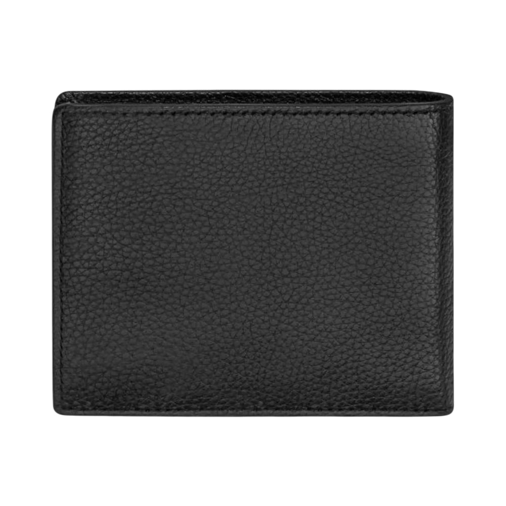 Police Drum Black Textured Leather Coin Wallet - PELGW2202501 - Image 2