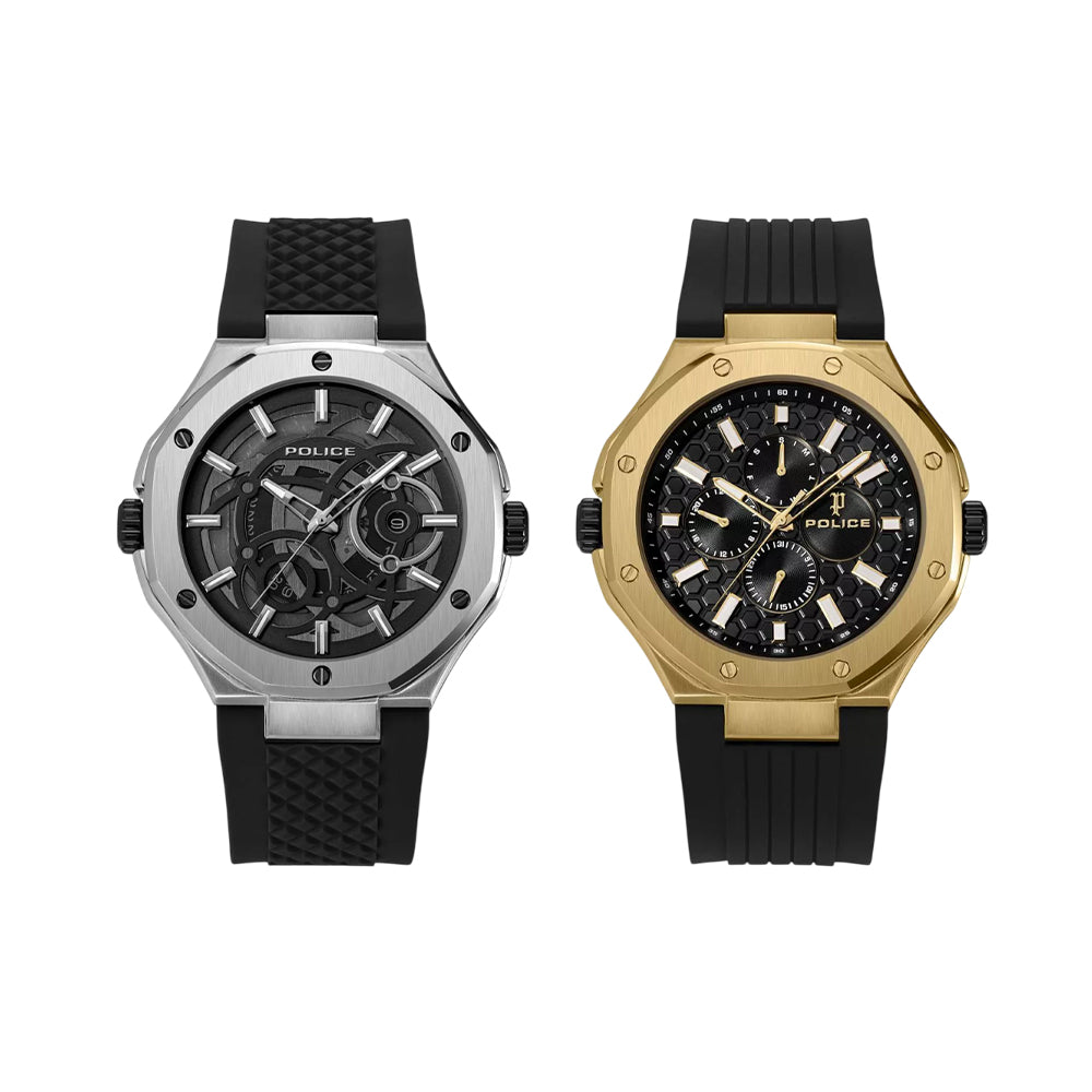 Police Dual Reversible Silver and Gold Toned Men Watch - PEWGQ0081901