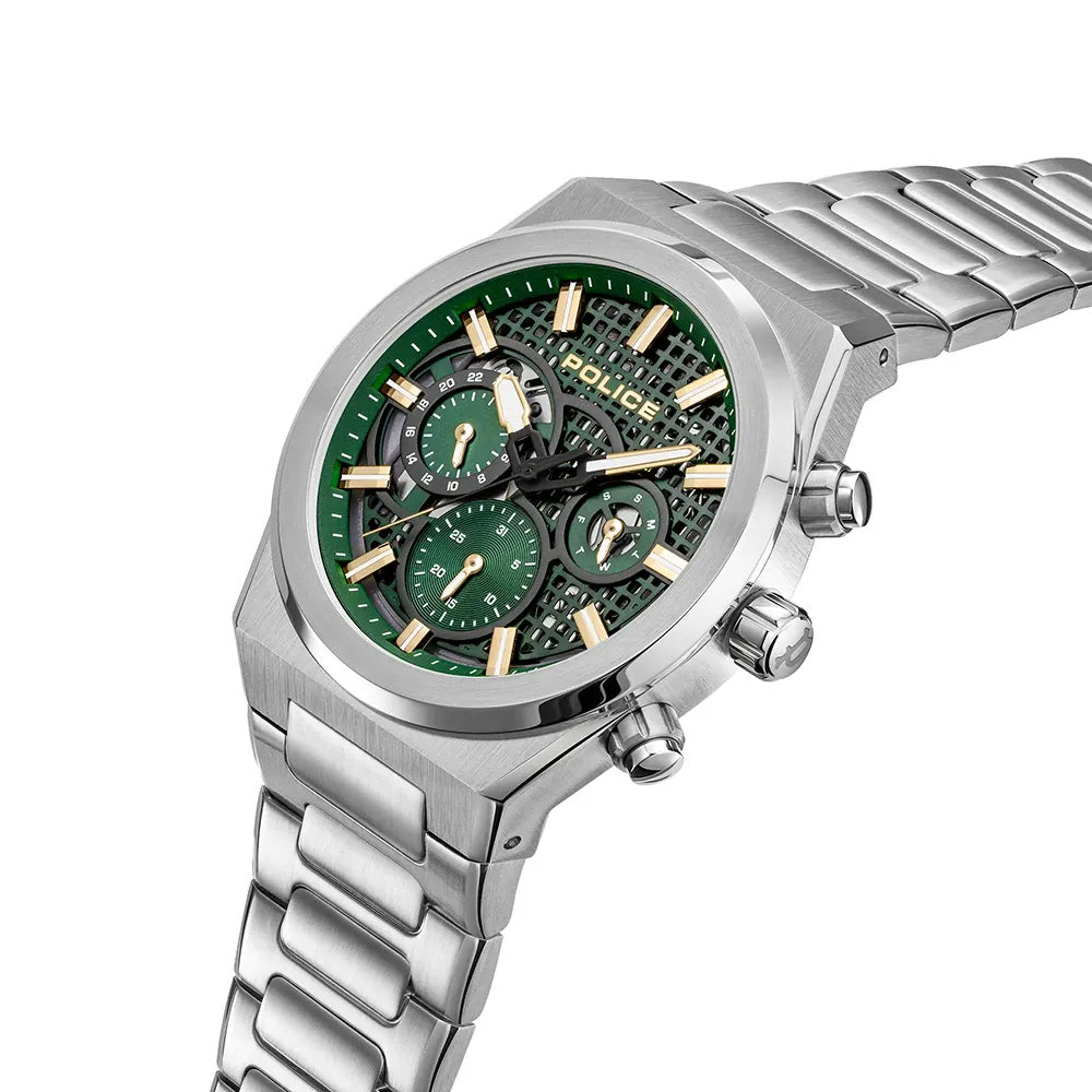 Police Eclipse Green Dial Stainless Steel Bracelet Mens Watch PEWJK2226708 - Image 2