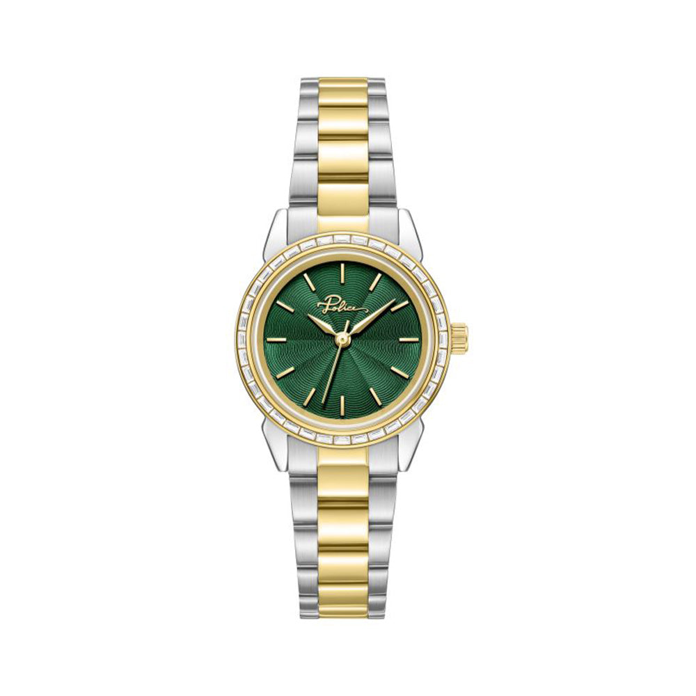 Police Green Dial Stainless Steel Womens Watch PEWLG2240701