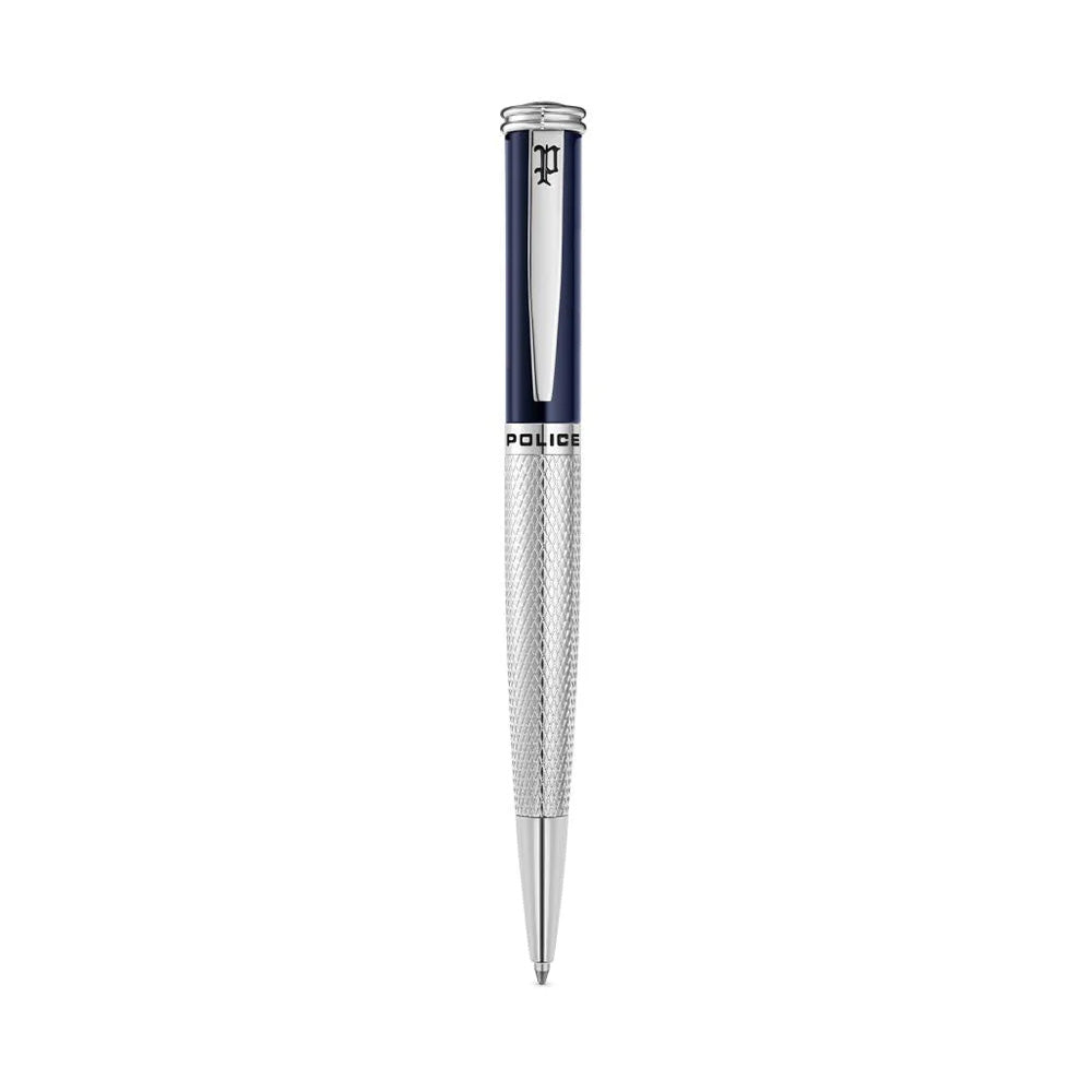 Police Gridgate Blue Silver Premium Pen For Men PERGR0002502