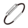 Police Gripcord Brown Twisted Leather Bracelet PEAGB0038104