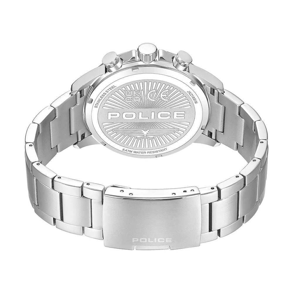 Police Kismet Chronograph Navy Blue Dial Silver Bracelet Mens Watch PEWJK2195140M - Image 3