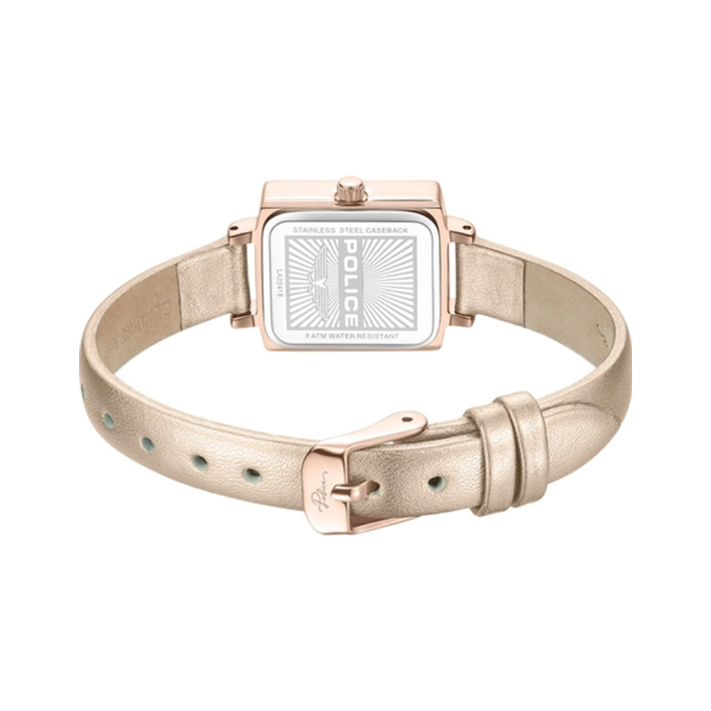 Police Light Pink Dial Rose Gold Leather Strap Womens Watch PEWLA2241302 - Image 3