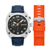 Police Portland Blue Dial Dual Strap Mens Watch PEWGF00814X0