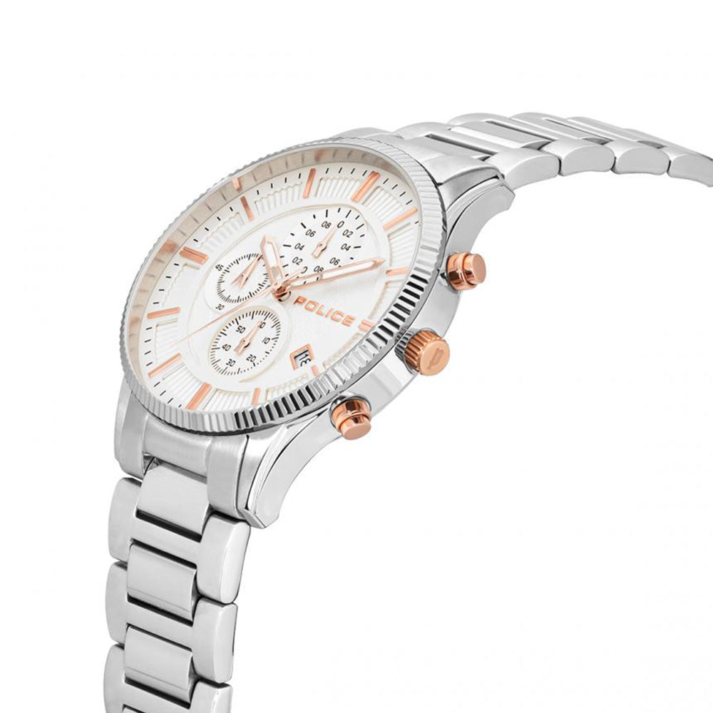 Police Vault Chronograph Silver Dial Stainless Steel Bracelet Mens Watch PEWJI2194201 - Image 2
