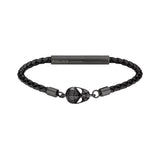 Police Web Slinger Black Textured Leather Bracelet for Men PEAGB0042202 - Image 2